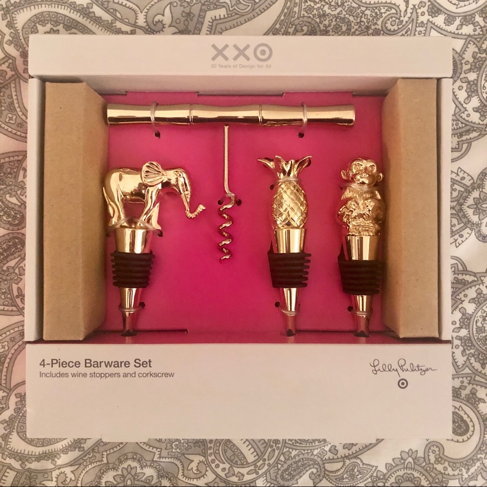 Brand New! Lilly Pulitzer Barware Set